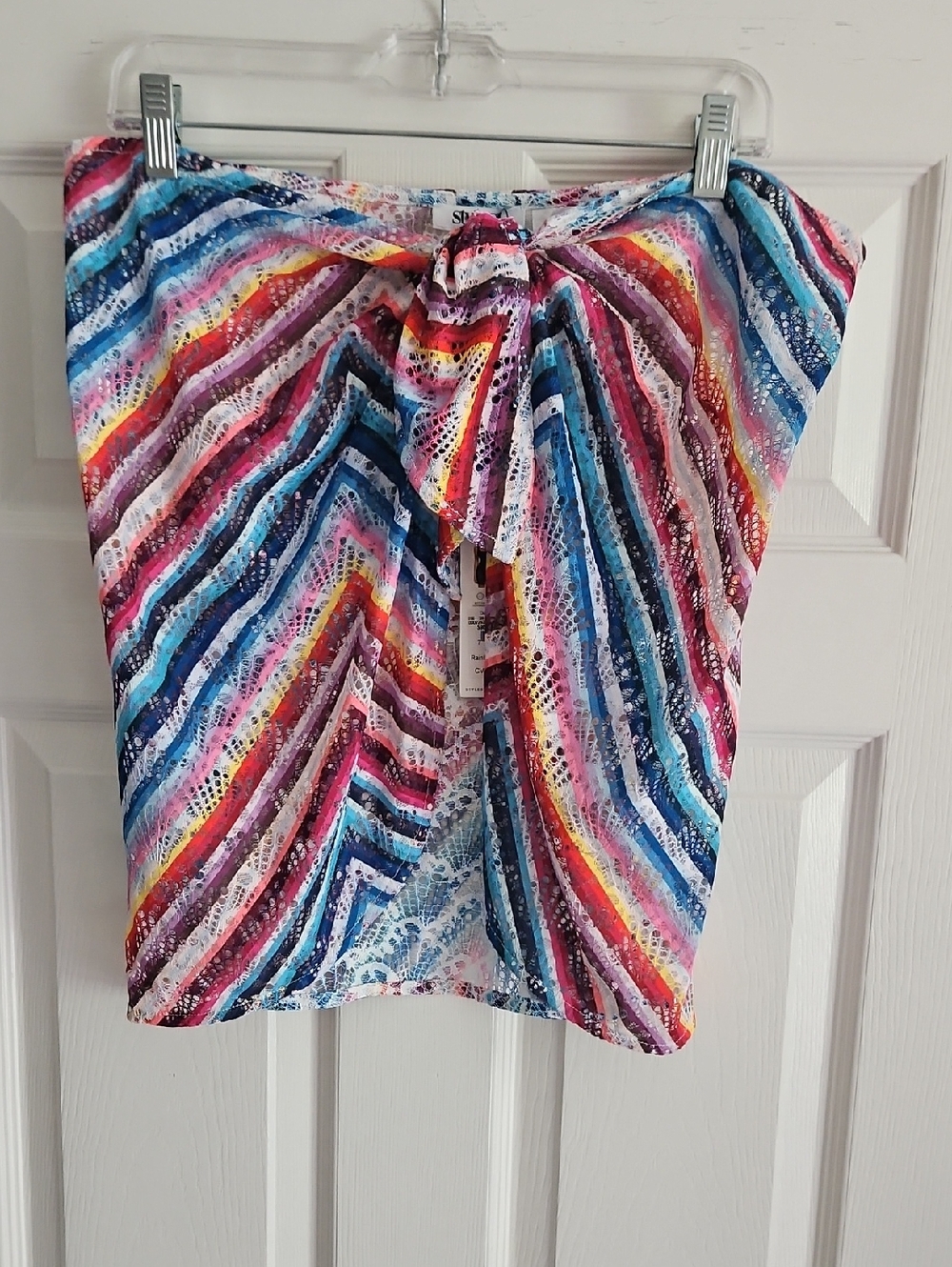 NWT Stylest Rainbow Gradient Chevron Lace Short Wrap: Multi Color: Size- 1 (S/M)